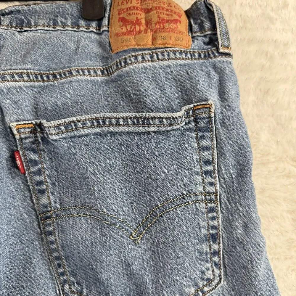Levis 511 Slim Fit Stretch Jeans Mens Size 38x32 Med Wash Denim Casual Pants